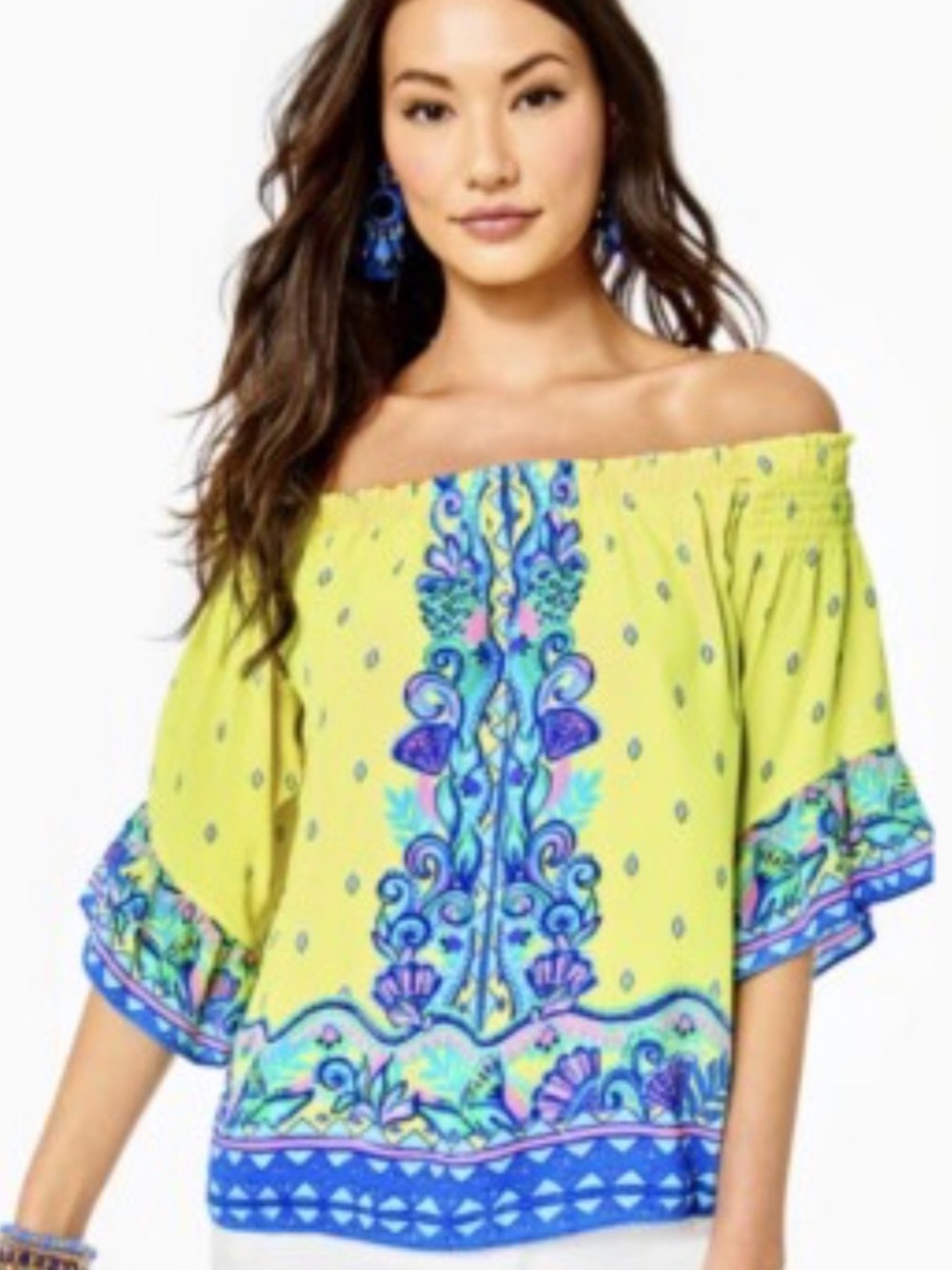 Lilly Pulitzer Fawna Top Pineapple Rivera
Loro Green Size Small